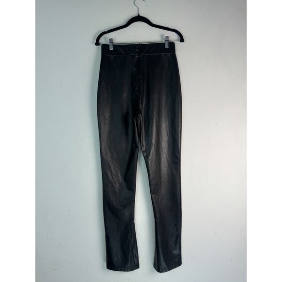 Anthropologie Avec Les Filles High-Waisted Faux Leather Slit Leggings Size S - Picture 2 of 14
